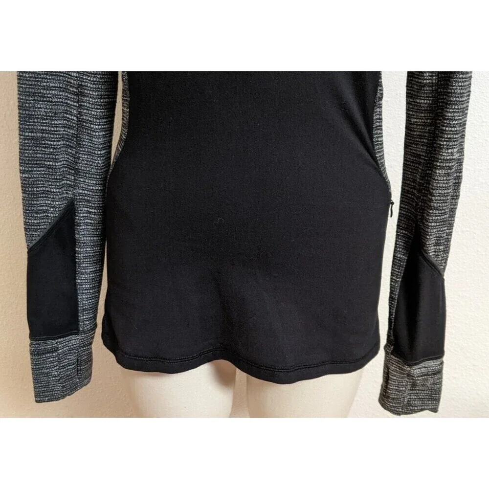 Women's Lululemon Race Your Pace 1/2 Zip Black / Coco Pique Black Pullover Top 6